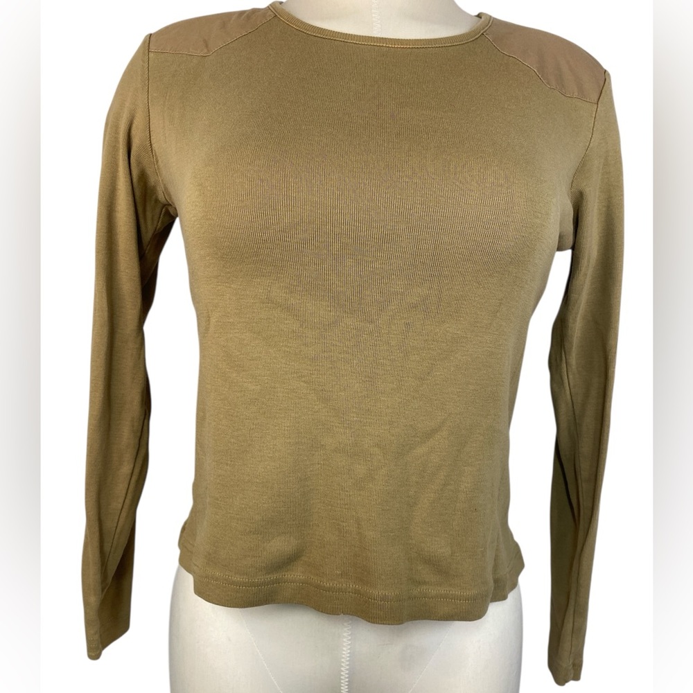 GAP Tan Long Sleeve Pullover Top Women’s Medium